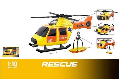 Гелікоптер WY 105 C (18) світло, звук, лопаті обертаються механічно, масштаб 1:10, гак із заводним м