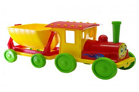 Поїзд-конструктор 1 прицеп 013115/3 червоний