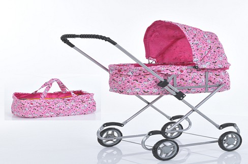 Коляска 9308 (8шт) для ляльки, метал, 73-64-36см, висота до ручки - 61см, в в кульку 72-32см
