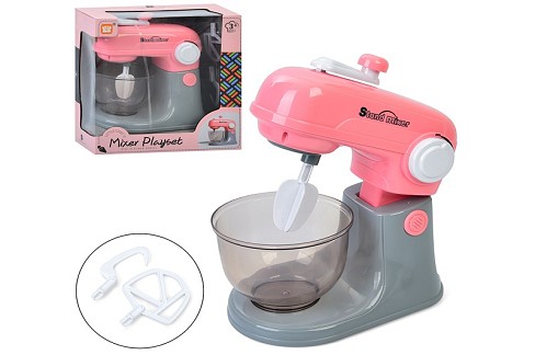 Міксер LD-6615B (24шт) 20-21-13см, обертаються насадки, набір насадок, механічний, на бат-ці, в кор-