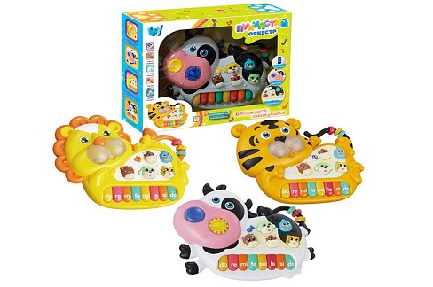 Піаніно “Пухнастий оркестр” 43893 (36) WToys", УКР.МОВА, вірші, пісні, казки, ноти, світло, загадки"