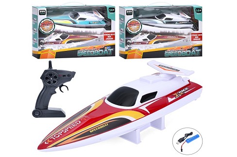 Катер 881 (12шт) р/к, акум, 34см, USBзарядне, 3 кольори, в кор-ці, 38,5-26-11см
