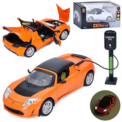 Машина 88K24N-B (12шт) метал, інерц, 1:24, 20см,звук, світло, відчиняются двері/капот/багажник, запр