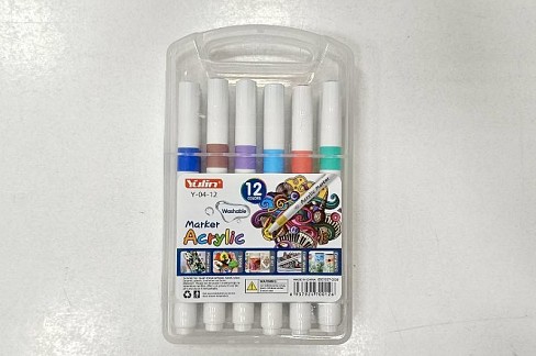 Набір акрилових маркерів Marker Acrylic Yulin Y-04-12(1/36/144) RS-0382/SA-0467 04-12