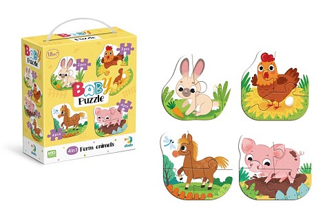 300686 Пазл 4 в 1 «Baby puzzle. Сільські тварини»