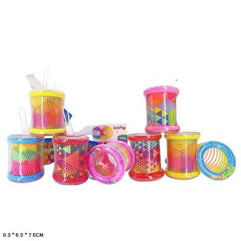 Пружинка-Веселка арт C24-H46 (432шт/2) кольори мікс, сітка 6,3*6,3*7,5см