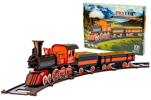 Дерев'яний 3D конструктор Потяг"  Puz-00924"