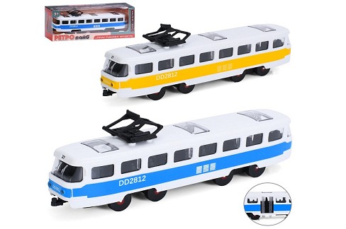 Трамвай 6337 (72шт) інерція, 17см, 2 кольори, в кор-ці, 18-7-4,5см