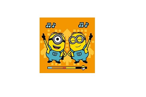 Картина по номерах для дітей UN Minions: Танцювальна вечірка" 25х25см  KHO1387"