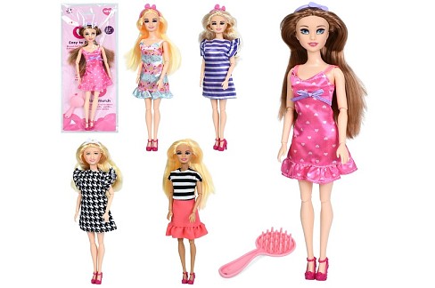 Лялька A813B-1-2-3-10-11 (84шт) 30см, шарнірна, 5 видів, лист, у пакеті, 13-36-4см