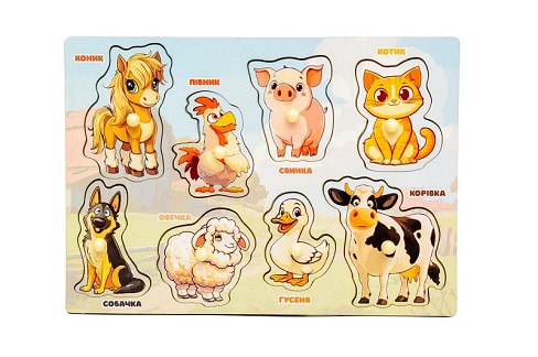Сортер-вкладиш Свійські тварини  Puz-88741