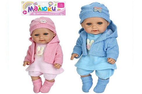 Пупс 213-31 (36шт) 25см, 2 кольори, у пакеті, 19-35-8см