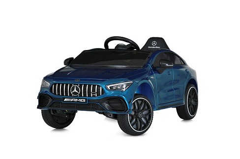 Машина M 5851EBLRS-4 (1шт) р/к 2,4G, 4*25W, 1*12V10AH, MP3, EVA, шкіра, світло,музика, фарбов.синій