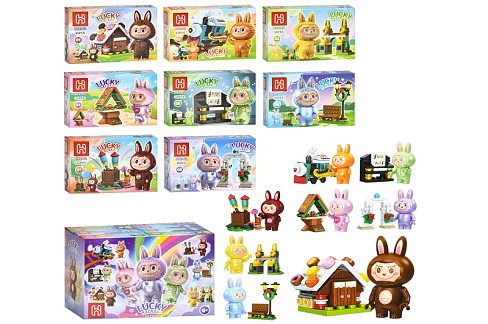 Конструктор H81002 УПАК16шт(240шт) LBB, фігурка, від 31дет, 16шт(8видів) в дисплеї, 29,5-19,5-16,5см