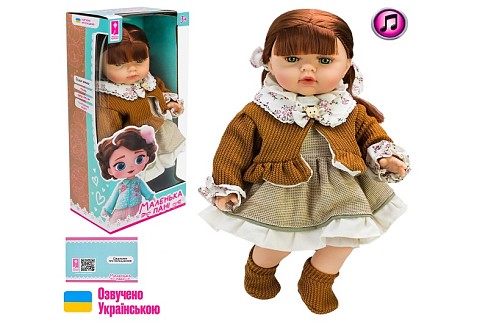 Лялька Маленька Пані" арт. PL-525-112 (12шт) батар. озвучено українською,м'яконабивна, р-р іграшки"