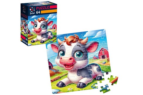 Пазли De.tail. Весела корівка. 64 деталі DT1234-19 (укр)