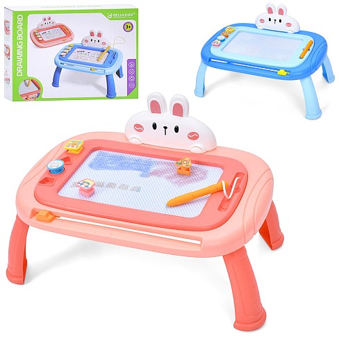 Досточка для малювання 578-B-P (48шт) столик, 30-20-в19см, кольорова, 4 штампи, 2 кольори, в кор-ці,