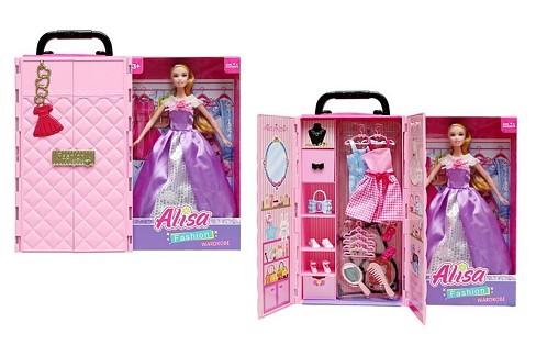 Лялька арт. YS2502C (18шт/2)   шафа з сукнями та аксес короб. 36*7,5*32