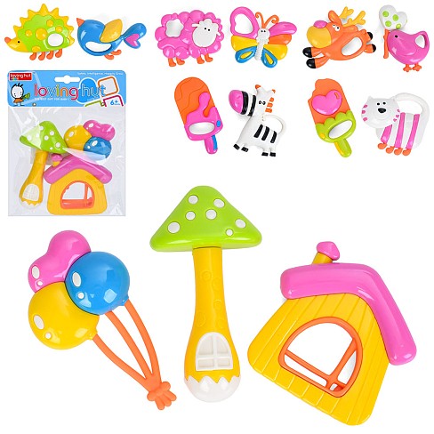 Брязкальце 13012 (288шт) 6 видів, у кульку, 15-18-3см