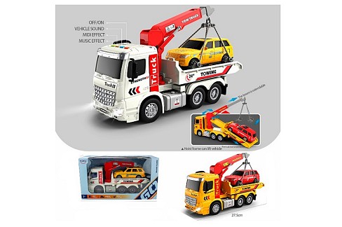Евакуатор HT9816W (12шт) інерція, 27,5см, музика,звук, світло, рухливі деталі, гумові колеса, машина