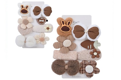 Аксесуар для волосся A0370 УПАК12шт(180шт) набір заколок 8шт, 2 кольор, на листі,18-12-1,5, уп 12 шт