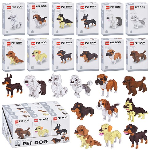 Конструктор 697C (384шт) собака, від 138дет, в кор-ці, 12шт(12видів) в диспл, 24,5-14-16,5смУПАК12