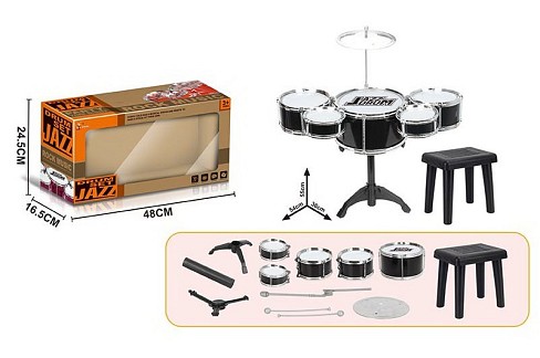 Барабанна установка арт. 881-13 (24шт) +стілець, р-р 55*54*36см, у короб. 48*16,5*24,5 см.