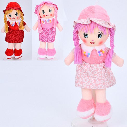 Лялька FG240408152A-1 (54шт) 38см, м'яконабивна, петелька, 3 кольори, у пакеті, 38-17-10см