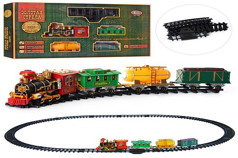 Залізниця 0621/40352 (8шт) локомотив, 20 предметів, дим, муз(укр), світло, на бат-ці, в кор-ці, 70-4