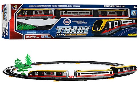 Залізниця 2941A (36шт) 62-62см, вагони 3шт,зв.св, 27деталей,бат, кор, 61-18-4,5см