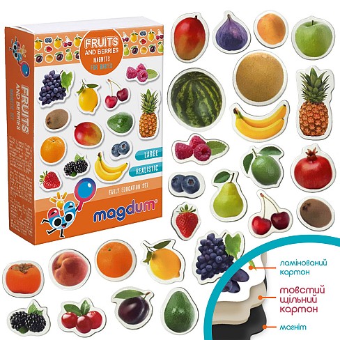 Набір магнітів Фрукти та ягоди" ML4031-11 EN"