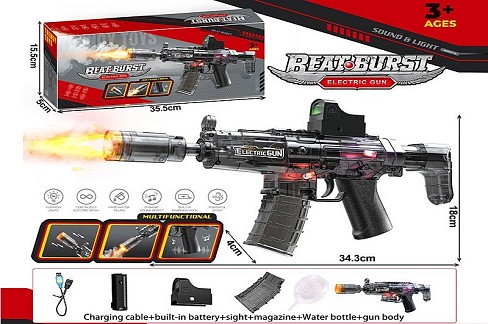 Автомат арт.BYY001 (48шт/2) акум.свiтло,звук,пар,короб.35,5*15,5*5см