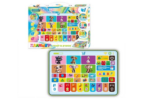 Планшет Грай та вчися" 30391 (36) "WToys", ОЗВУЧ. УКР. МОВОЮ, казки, пісні, вірші, абетка, цифри, п"