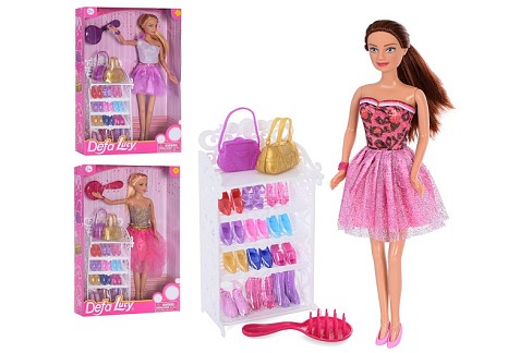 Лялька DEFA 8316 (12шт) 29см,взуття,сумочка2шт, гребінець, 3 види,в кор-ці, 21-31,5-6см