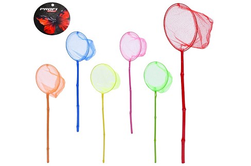 Сачок для метеликів M 0077 U/R (100шт) довж70см,довж.ручки50см,діам20см,бамбук,5 кол. (упак. 5шт)