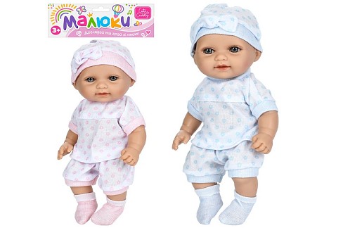 Пупс 213-30 (42шт) 26см, 2 кольори, у пакеті, 19-36-9см