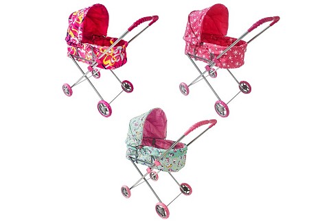Коляска для ляльки MELOBO 9308 (HT) зірочки/єдиноріжки/серця 3кол. 63,5*36*73 кул. /4/