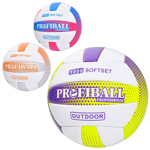 М'яч волейбольний 1189ABC (30шт) офіційний розмір, ПУ, ручна робота, 280-300г, 3кольори, в пакеті