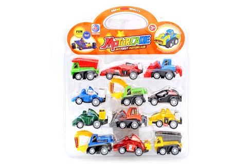 Набір транспорту 278-2(120шт/2) 12 машинок, під слюдою 21*27 см