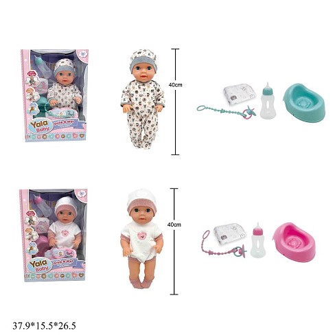 Пупс 40см YL2440E-H/I інтер-ний з аксес.кліпає,горщик.2в.кор.37,9*15,5*26,5 /16/