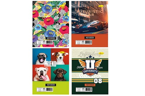 Блокнот А5, 40 арк., лаковка, пружина збоку  АП-1706УПАК4шт