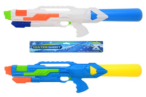 Водяний бластер M 5884 (36шт) помпа, розмір великий, 61см, 2 кольори, в кульку, 27,5-68-9см