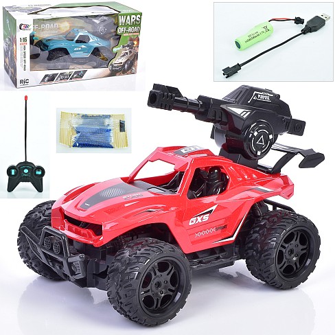 Джип SBY164-6A (12шт)  р/к, акум, 24см, 1:16, стріляє водяними кулями, світло,гумові колеса,USBзаряд