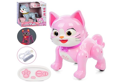 Тварина SM09F-SM09H (18шт) р/к2,4G, акум, кіт 20,5см, музика, звук, світло, їздить, танцює, команди,