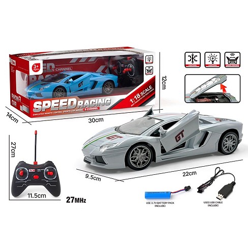 Машина р/к арт. 758-32+ (48шт/2) акум. 2кольора,світ.,відкрив. двері, короб. 30*14*12см