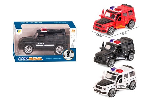 Джип DD2820A (72шт) інерція, 13см, поліція, відчиняються двері, гумові колеса, 3 кольори, в кор-ці,