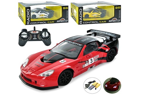 Машина AR-2304 (8шт) АвтоСвіт, 1:18, Corvette, р/к2,4G, акум,25см,світло, гумові колеса,3 кольори, в
