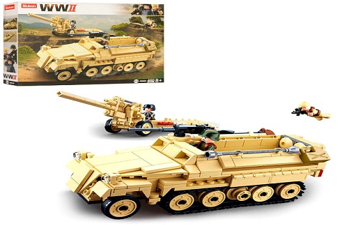 Конструктор SLUBAN M38-B0695 (16шт) військова техніка, 460дет, фігурки, в кор-ці, 38-28,5-7см