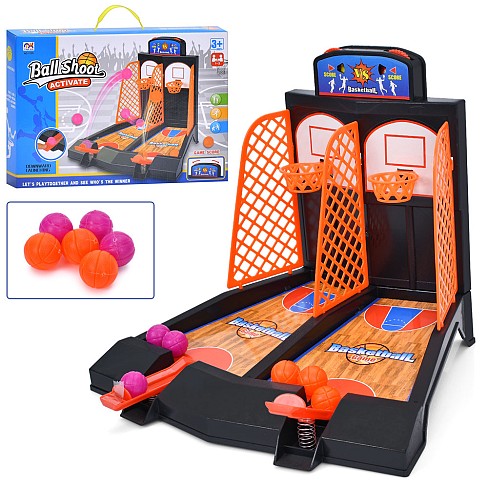 Гра 1105 (36шт) настільний баскетбол, 27-24-в22см, кульки/м'ячи 6шт, 2 кільця, в кор-ці, 41,5-28-6см