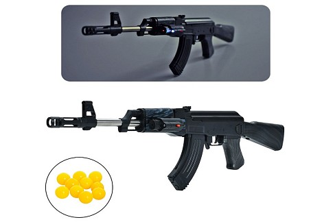 Автомат 0807-3 (24шт) 57см, пластикові кулі, лазер, світло, бат(табл), у пакеті, 20,5-53-5см